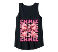 Womens Emmie Name Coquette Bow Aesthetic for Women Girls Tank Top