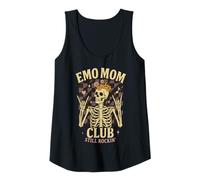 Womens Emo Mom Club Still Rockin Skeleton Nostalgia Women Mother Tank Top
