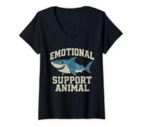 Womens Emotional Support Animal V-Neck T-Shirt