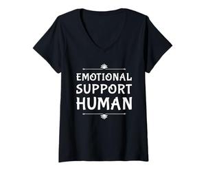 Women's Emotional Support Human Caring Helping Be A Good Person V-Neck T-Shirt