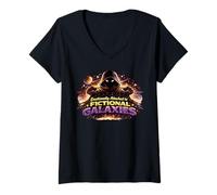 Women's Emotionally Attached to Fictional Galaxies Sci-fi V-Neck T-Shirt