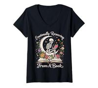 Women's Emotionally Recovering from A Book V-Neck T-Shirt