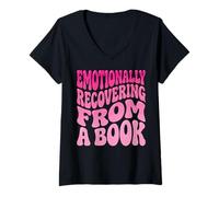 Women's Emotionally Recovering from A Book V-Neck T-Shirt