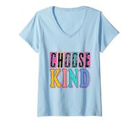 Women's Empathy Compassion Retro Distressed Message V-Neck T-Shirt