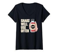 Womens Empathy Shake Well Use Often Kindness Compassion Humanity V-Neck T-Shirt