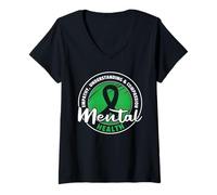 Womens Empathy, Understanding, and Compassion Mental Health V-Neck T-Shirt