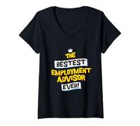 Women's Employment Advisor Job Occupation, Funny Sarcastic Quote V-Neck T-Shirt
