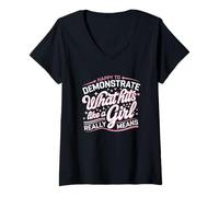 Womens Empowered Martial Arts Girl Quote V-Neck T-Shirt