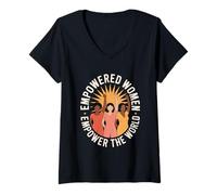 Womens Empowered Women Empower The World Women's Equality V-Neck T-Shirt