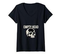 Women's Empty Mind Funny Low Energy Mood Design V-Neck T-Shirt