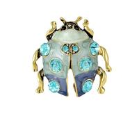 Womens Enamel Ladybug Bee Beetle Brooch Office Party Pin Mm-Br-0755-Bl