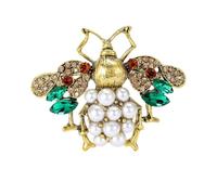 Womens Enamel Ladybug Bee Beetle Brooch Office Party Pin Mm-Br-0942-Gn
