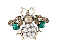 Womens Enamel Ladybug Bee Beetle Brooch Office Party Pin Mm-Br-0942-Gn2