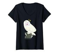 Womens Enchanting Owl Magic Potions Herbology V-Neck T-Shirt