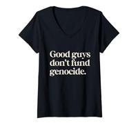 Womens End Genocide: Advocate Against Collective Punishment V-Neck T-Shirt