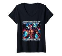 Women's END Period Cramps OR I Will GET Involved Meme Cringe Humor V-Neck T-Shirt