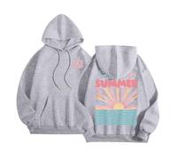 Women's Endless Summer Aesthetic Hoodies Fall Beach Graphic Pullover Sweaters Personalized Y2K Hooded Casual Tops Soft with Hood Fashion Lightweight Workou Funny Loose Fit Backwoods