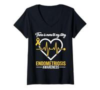 Women's Endometriosis Month Support Endo Awareness V-Neck T-Shirt
