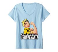 Women's Endometriosis Warrior Women Awareness Endo Fighter V-Neck T-Shirt