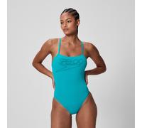 Women's Endurance+ Logo Thin Strap Swimsuit Blue - 30 Mayan Blue 30
