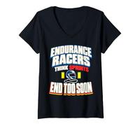 Women's Endurance Racing Team Grassroots Race Crew Gift V-Neck T-Shirt