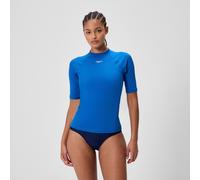 Speedo Women's Endurance+ Short Sleeve Rash Guard Swim Top, Turkish Sea, M