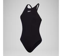 Speedo Women's End+ V Back Swimsuit | Athletic Fit | Swim Fitness, Black, 42/18