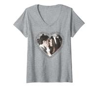 Women's Enemies with Benefits Heart Shape Romance V-Neck T-Shirt