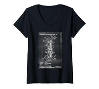 Womens Engineer Engineering Monogram Initial Capital Letter I Name V-Neck T-Shirt