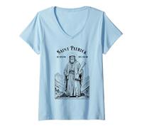 Womens Engineer Engineering Patron Saint Patrick Funny Engineers V-Neck T-Shirt