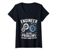 Womens Engineer Solving Problems You Didn't Know You Had V-Neck T-Shirt