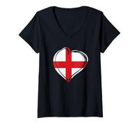 Womens England Flag St George's Flag of St George Women Kids Men V-Neck T-Shirt