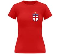 Womens England Team Football TShirt (Red, L)