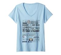 Womens English Idioms V-Neck T-Shirt