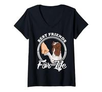 Womens English Springer Spaniel - Best Friend For Life V-Neck T-Shirt