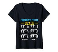 Womens Enhanced Fujita Scale Tornado for Kids Retro Storm Chaser V-Neck T-Shirt