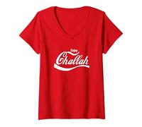Womens Enjoy Challah Baking Jewish Bread Shabbat Shalom Kosher Food V-Neck T-Shirt