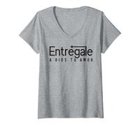 Women's Entrégale a Dios tu Amor V-Neck T-Shirt