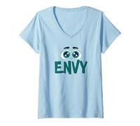 Womens Envy Minimalist Funny V-Neck T-Shirt