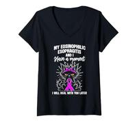 Women's Eosinophilic Esophagitis EoE Warrior V-Neck T-Shirt