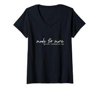 Womens Ephesians 2 10 Christian Bible Verse Made For More V-Neck T-Shirt