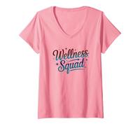 Women's Epic Team Wellness Squad Workout Expert Yoga Tribe Heal V-Neck T-Shirt
