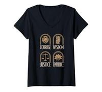 Women's Epictetus Seneca and Marcus Aurelius Ancient Stoic Wisdom V-Neck T-Shirt