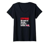 Womens Epping No Room at The Inn if You're British - Political Fun V-Neck T-Shirt