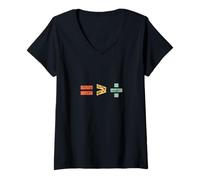 Womens Equality is Better Than Division Equal Rights Math Symbol V-Neck T-Shirt