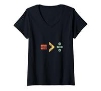 Womens Equality is Better Than Division Equal Rights Math Symbol V-Neck T-Shirt
