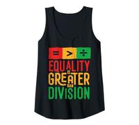 Womens Equality Is Greater Than Division Afro Antiracism Juneteenth Tank Top