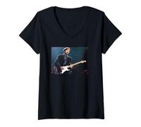 Womens Eric Clapton Blues Guitarist Live The Brighton Centre 1992 V-Neck T-Shirt