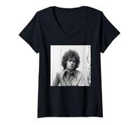 Womens Eric Clapton Cream Guitarist Psychedelic Era Portrait 1967 V-Neck T-Shirt