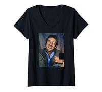 Womens Eric Idle Actor Monty Python’s Flying Circus Michael Grecco V-Neck T-Shirt